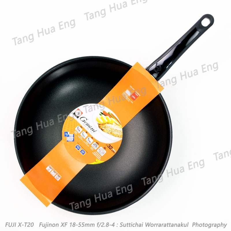 ZEBRA กระทะนอนสติ๊ก Gemini 32 ซม. ลึก ตราหัวม้าลาย กระทะเคลือบเทปล่อน