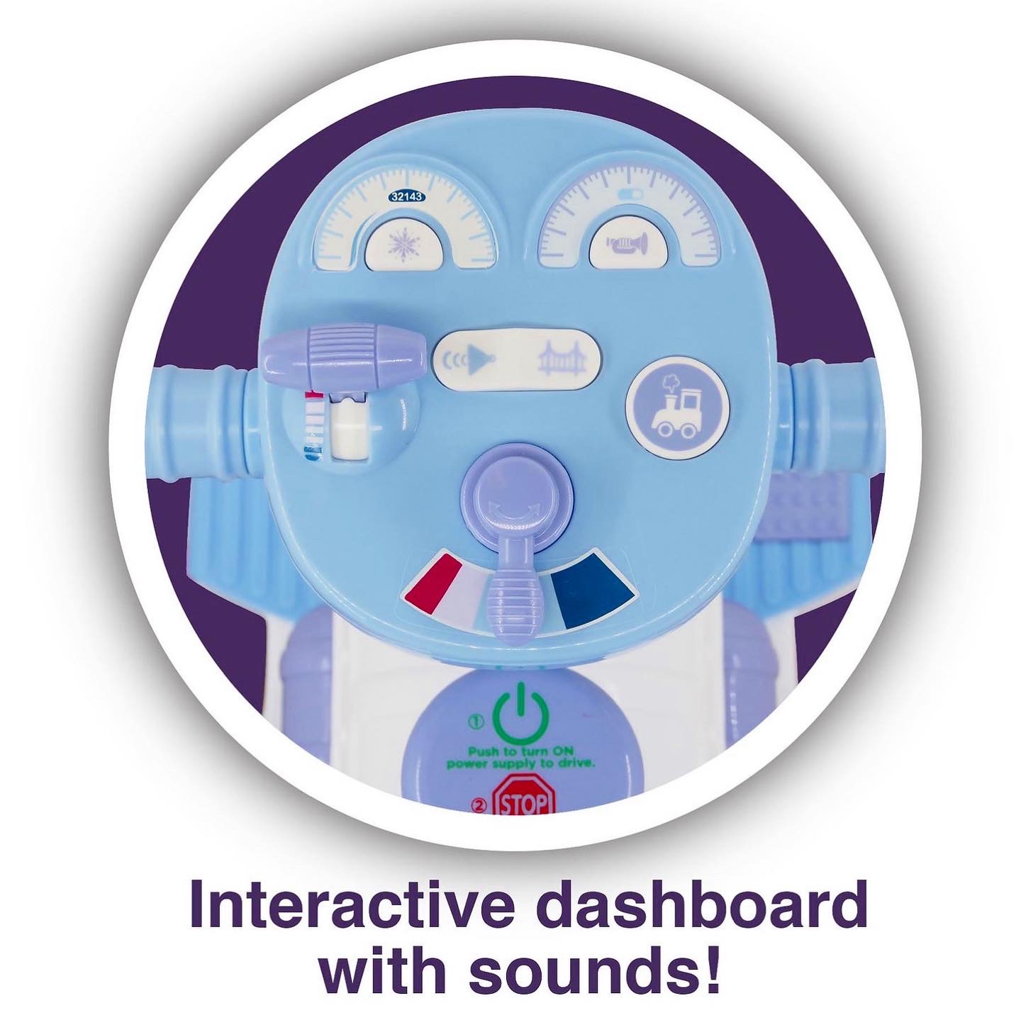 รถไฟแบตเตอรี่พร้อมราง Disney Frozen 6-Volt Powered Train with Tracks and Caboose