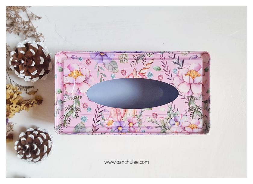 Tin Tissue Box กล่องทิชชู่ งานสังกะสี 21 CM.