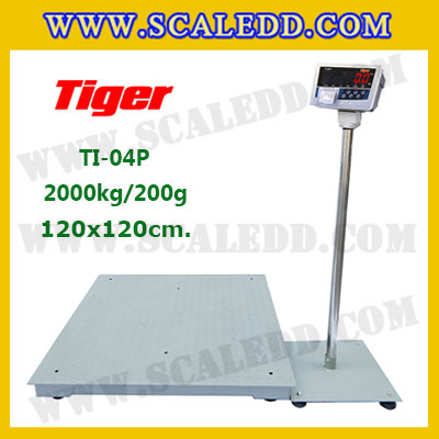 เครื่องชั่งพร้อมปริ้นเตอร์ในตัว พิกัด 2000kg รุ่น TI-04P ขนาดแท่น 120x120cm. เครื่องชั่งน้ำหนัก2000kg เครื่องชั่งดิจิตอล2000kg ตาชั่ง2000kg ตาชั่งดิจิตอล2000kg พิกัดน้ำหนัก 2000kg ค่าละเอียด 200g เครื่องชั่งยี่ห้อ TIGER รุ่น TI-04P