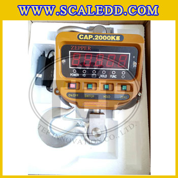 เครื่องชั่งแขวน2ตัน เครื่องชั่งดิจิตอลแบบแขวน2000kg ค่าละเอียด 1kg รุ่น OCS-XZ (เครื่องชั่งมีใบผ่านตรวจรับรองจากสำนักชั่งตวงวัด)