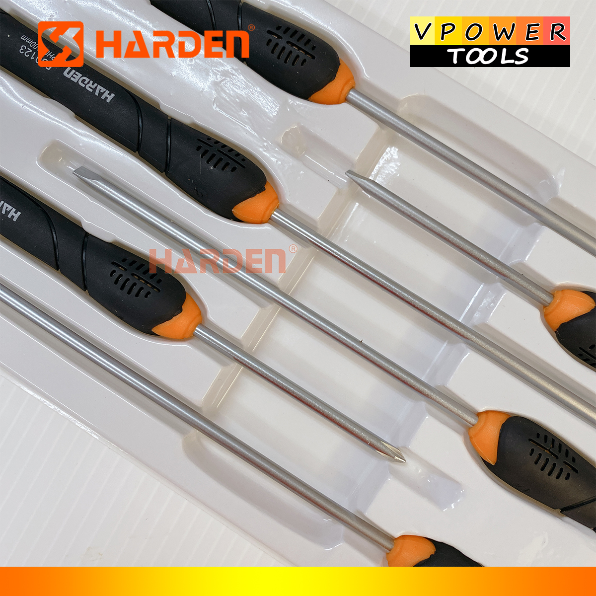 Harden 550123 ไขควงอิเล็กทรอนิกส์ 6ตัวชุด แกน 3มม. (ไขควงมินิ)