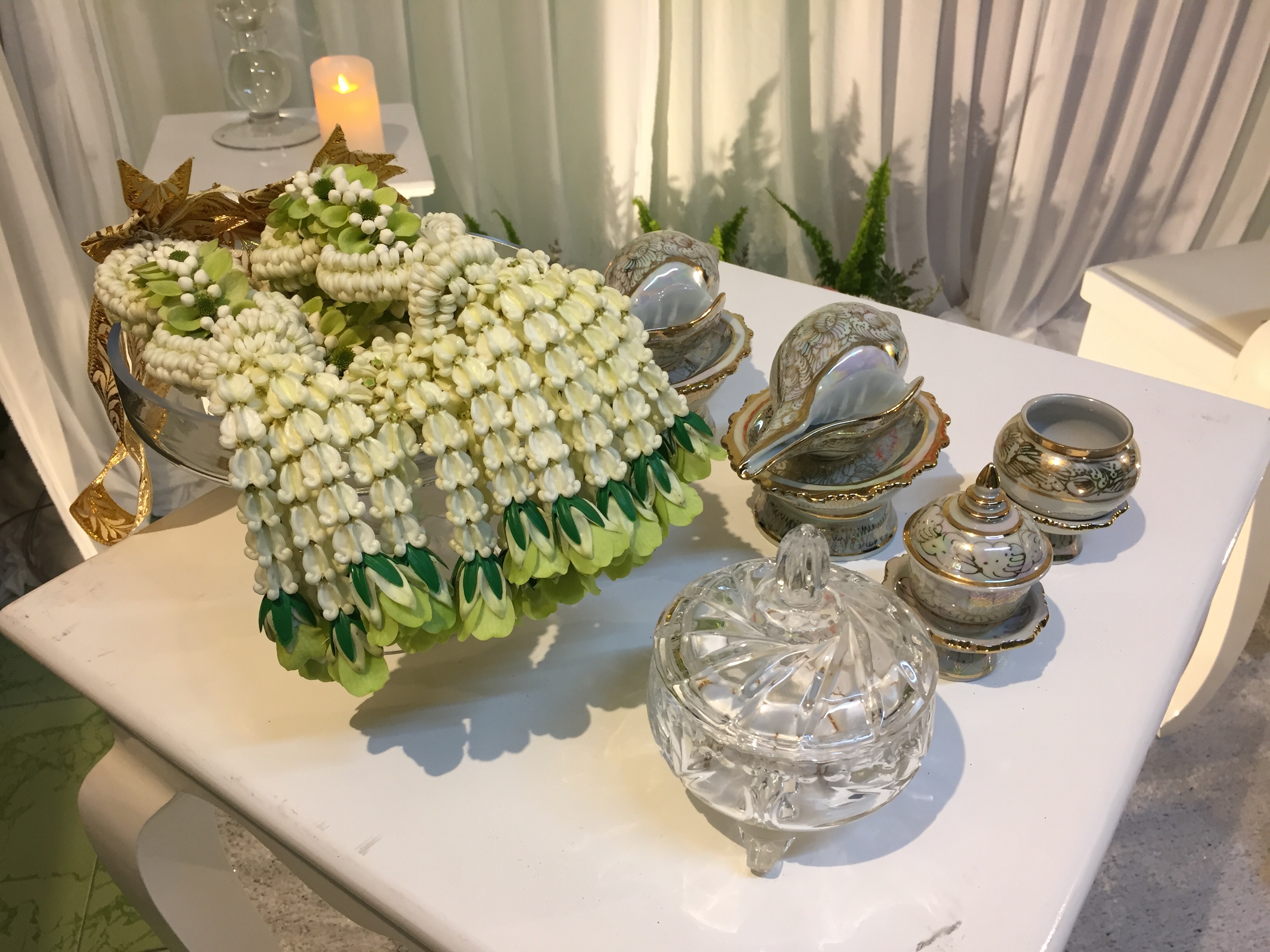 Backdropหลั่งน้ำสังข์ แบบโดมผ้า งานแต่งคุณอุ้ม คุณกอล์ฟ 25กพ61 (อ.บัวใหญ่ จ.นครราชสีมา)