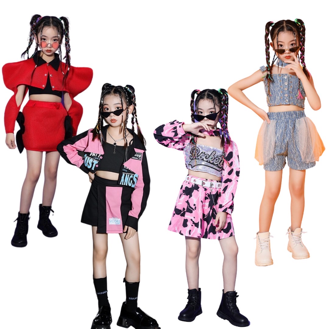 ชุดเต้น coverdance เสื้อ+กระโปรง กางเกง