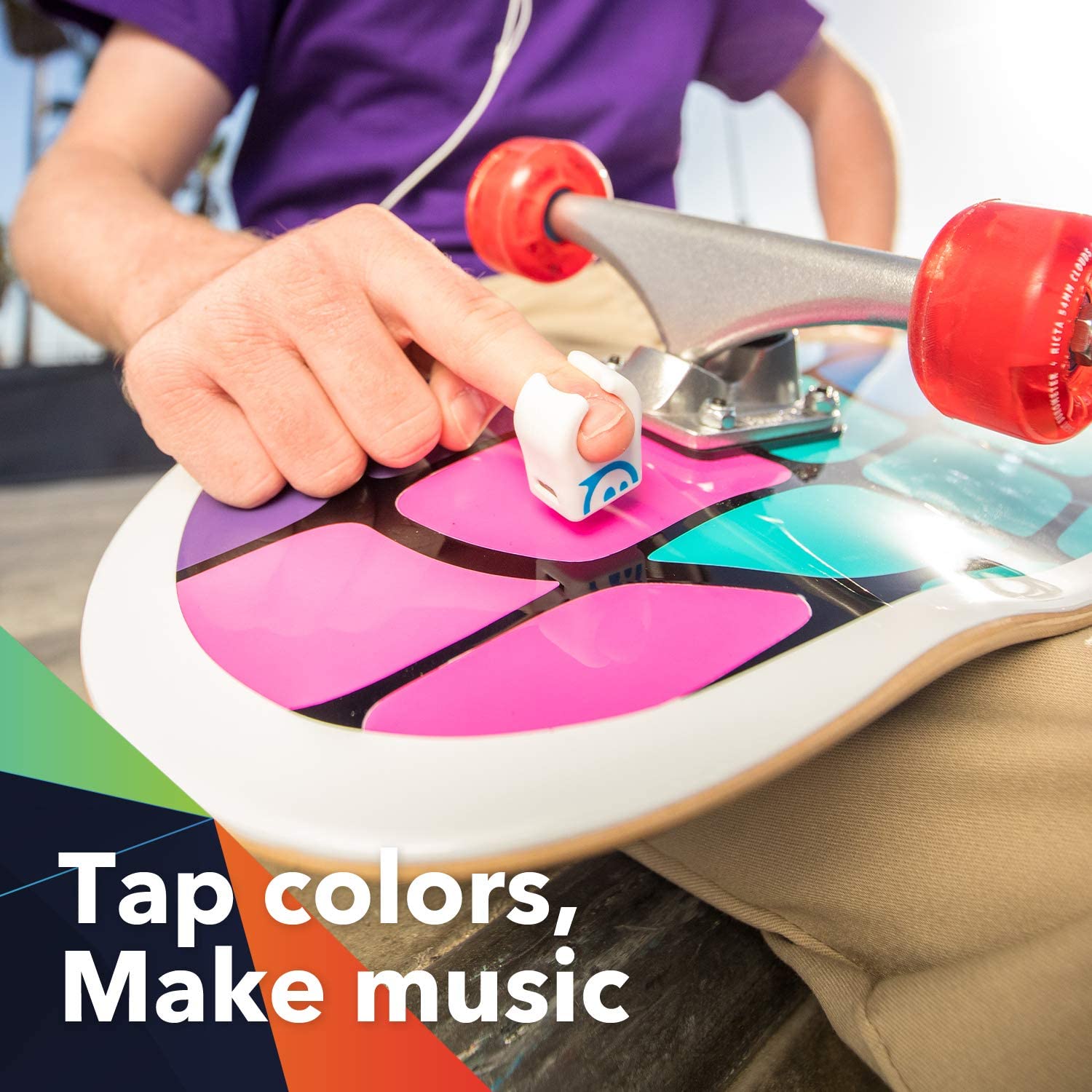 แหวนแต่งเพลง Sphero Specdrums (1 Ring) App-Enabled Musical Ring with Play Pad Included - Create Sounds, Loops, Beats