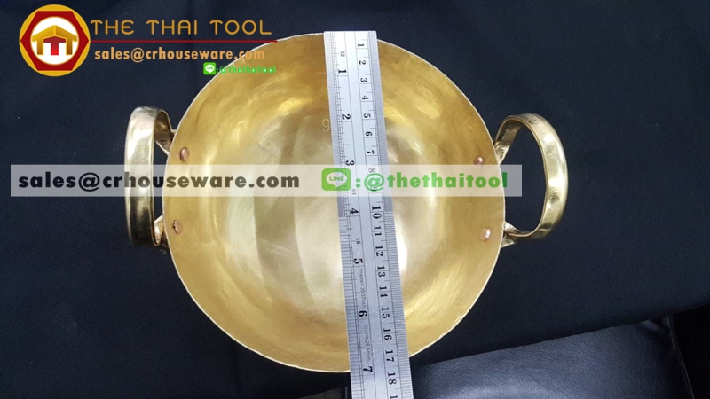 กระทะทองเหลือง กระทะชาบูทองเหลือง Brass pan 016-WB-7