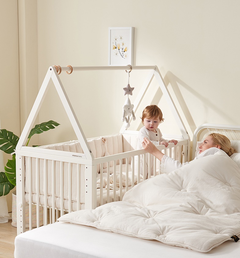 เตียงนอนไม้โครงบ้านสำหรับเด็ก WB3 + ปรับระดับได้ สามารถปรับเป็นโต๊ะเขียนหนังสือ TB10133