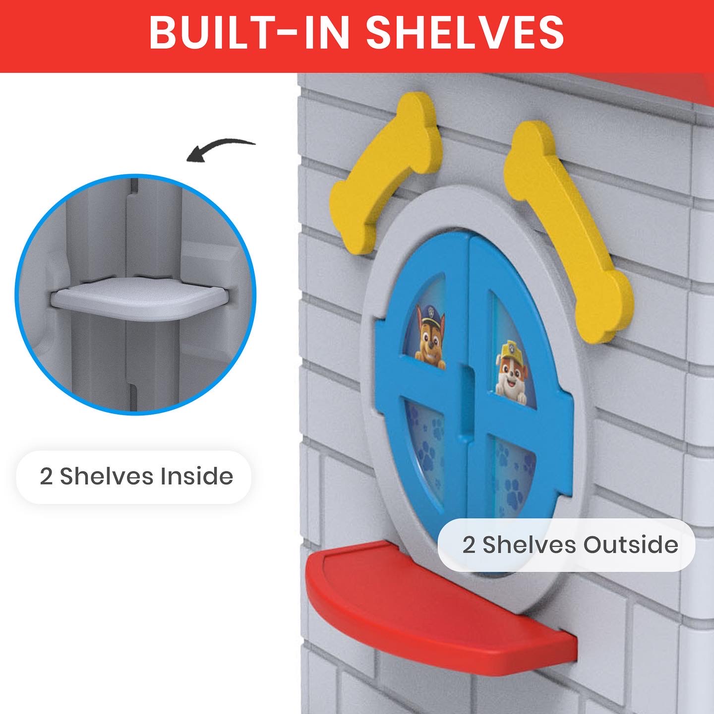 บ้าน PAW Patrol Plastic Indoor/Outdoor Playhouse with Easy Assembly by Delta Children