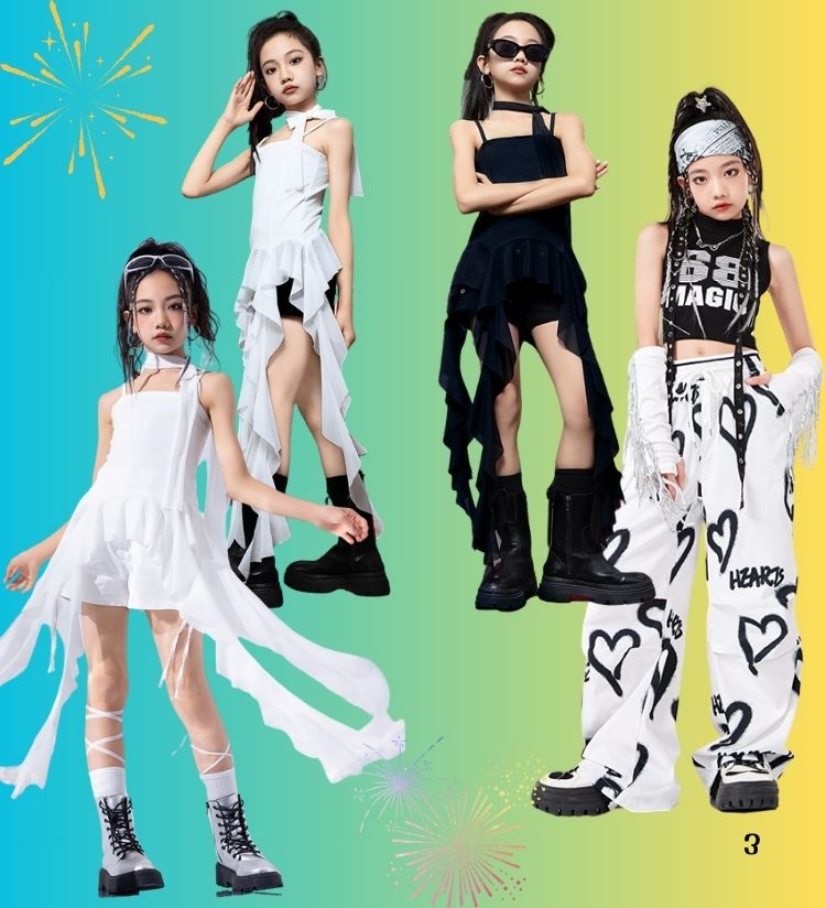 สินค้าพร้อมส่ง ***ชุดเต้น เซ็ตเสื้อกั๊กดำ ขาว +กางเกงขายาวขาวสั้นดำ