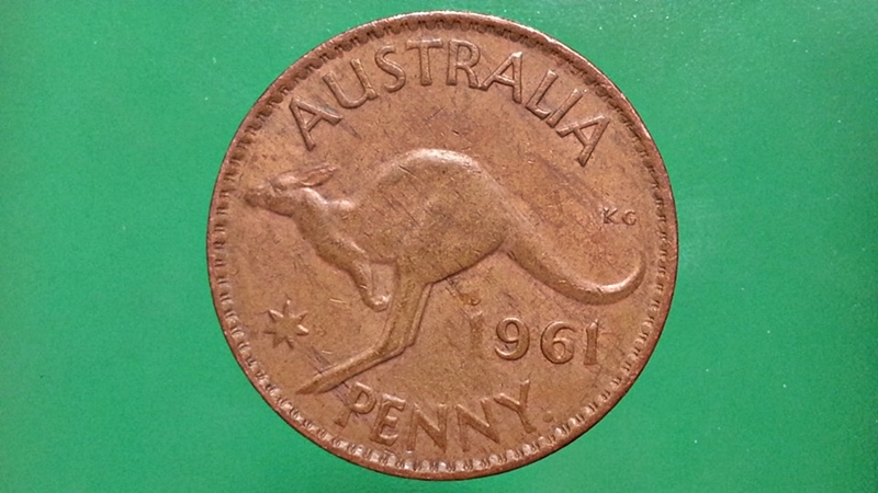 เหรียญ เงินตรา ประเทศ ออสเตรเลีย Penny 1961