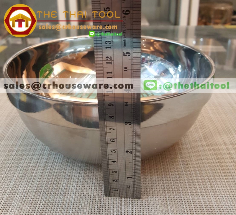 ชามสแตนเลส 2 ชั้น 20 ซม. 008-MP305,ชามเกาหลี2ชั้น 8 นิ้ว