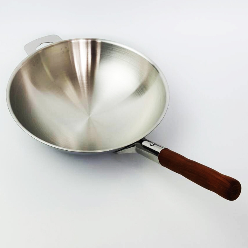 ZEBRA กระทะจีน Vitalux 3 ชั้น ด้ามไม้สัก 30 ซม. 176390