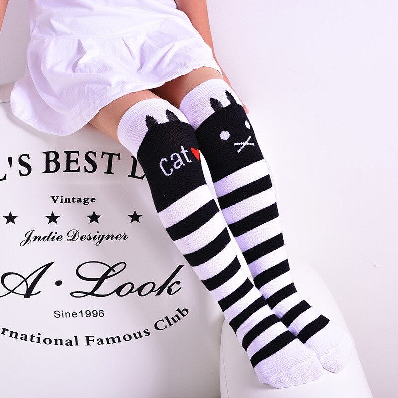 ถุงเท้ายาว เด็ก ลายแมว