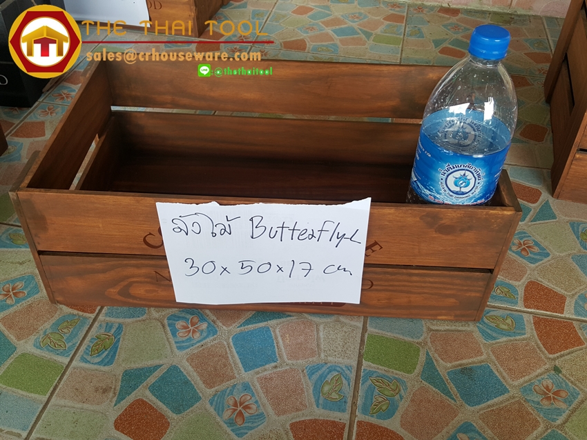 ลังไม้ รุ่น รุ่น Butterfly-L รหัสสินค้า 005- BOX-BUTTERFLY-L Wooden crate Butterfly-L Code : 005-BOX-BUTTERFLY-L