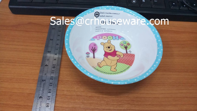 ชามแกง 5.5 นิ้ว ลาย Poo Blue Sport White