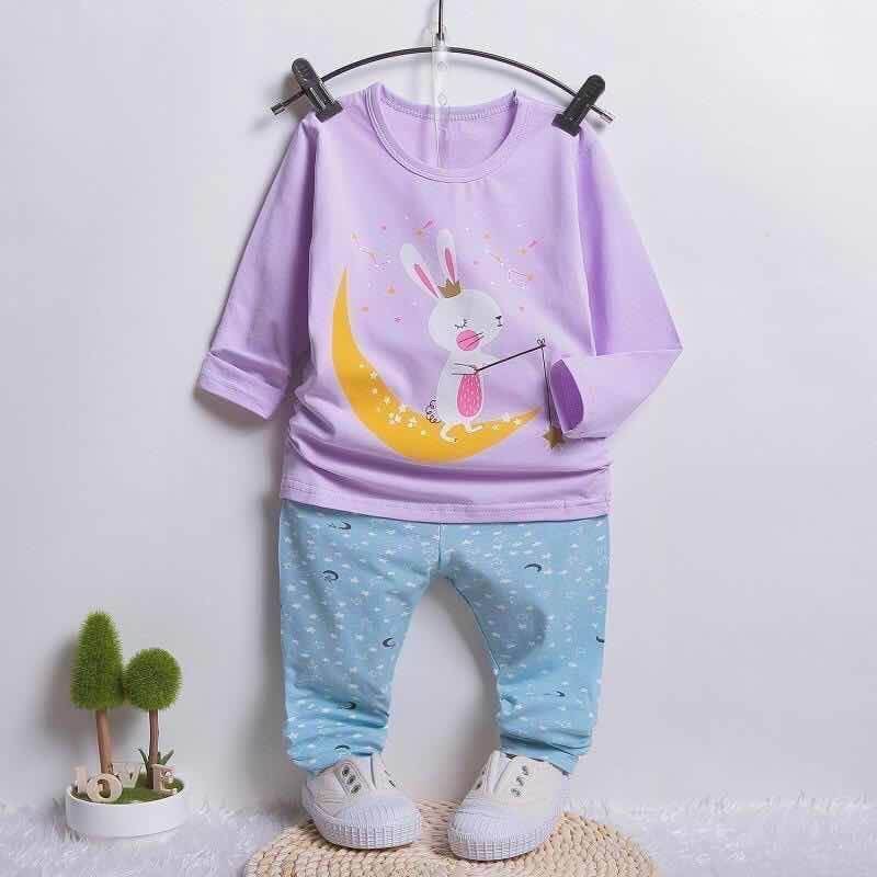 พร้อมส่ง ชุดนอนเด็ก ลายการ์ตูน ชาย/หญิง ชุดนอนขายาว