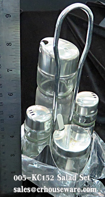 ชุดเครื่องปรุงแบบใส่ซ้อส -น้ำปรุงสลัด (Salad Set) 005-KC152