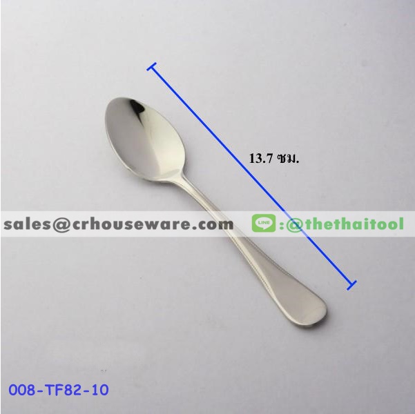 ช้อนชาสแตนเลส 82 ลายมุกดาหาร TEA SPOON รหัสสินค้า 008-TF82-10