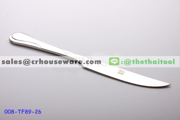 มีดสเต็กสแตนเลส 89 ลายภูเรือ STEAK KNIFE 008-TF89-26