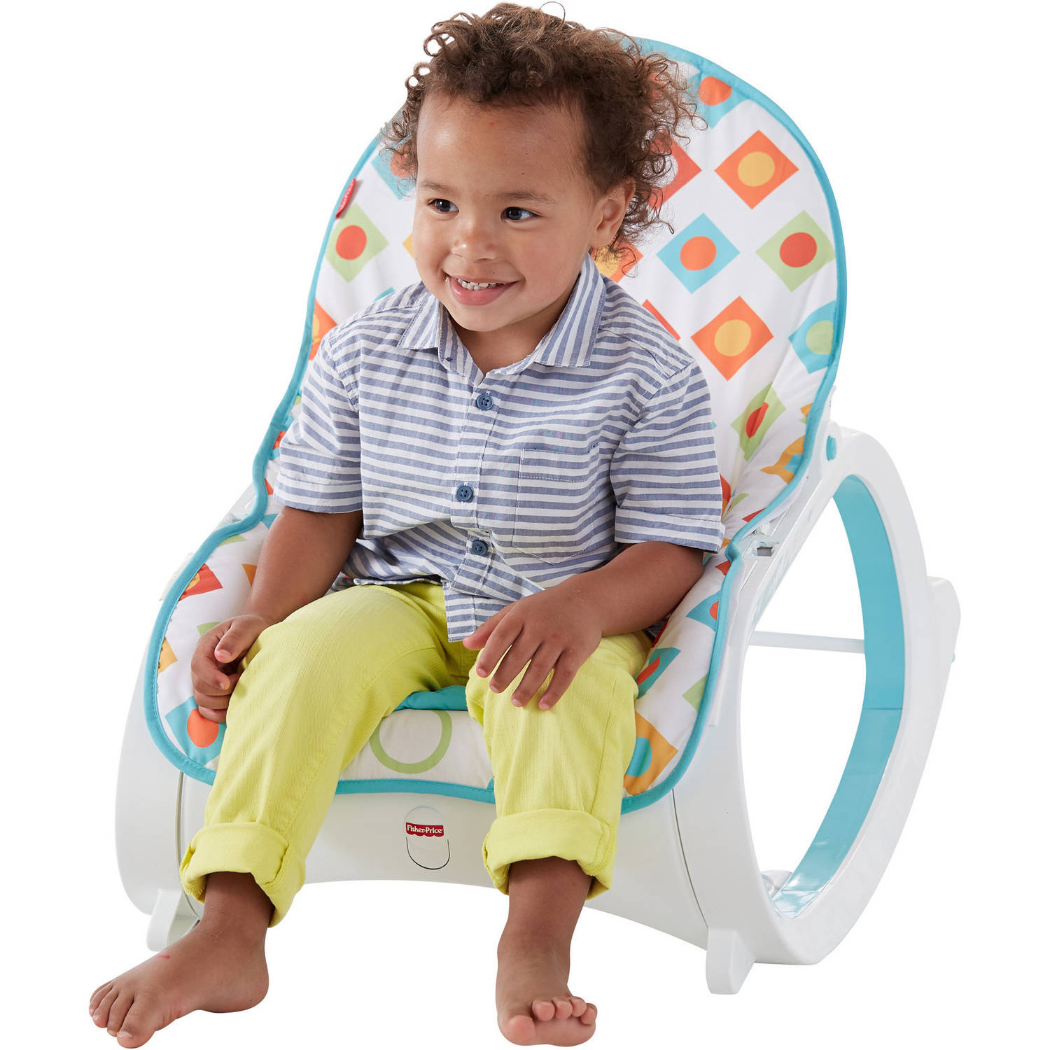 เปลสั่นอัตโนมัติและเปลโยกมือ Fisher Price Infant-To-Toddler Rocker, Geo Diamonds