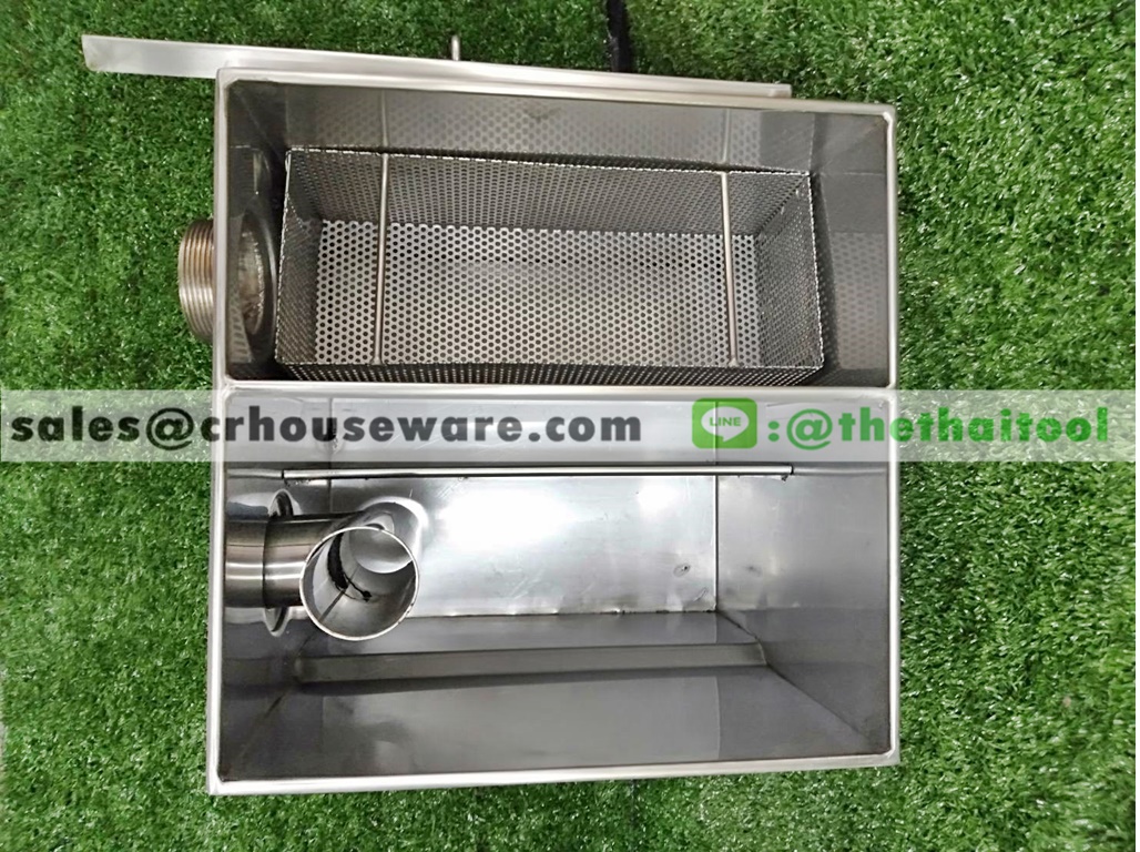 ถังดักไขมันสแตนเลส ขนาด 30 ลิตร รหัส 018-RW-3030,Oily_Waste_water_Changrai,Grease_Trap_for_hospital