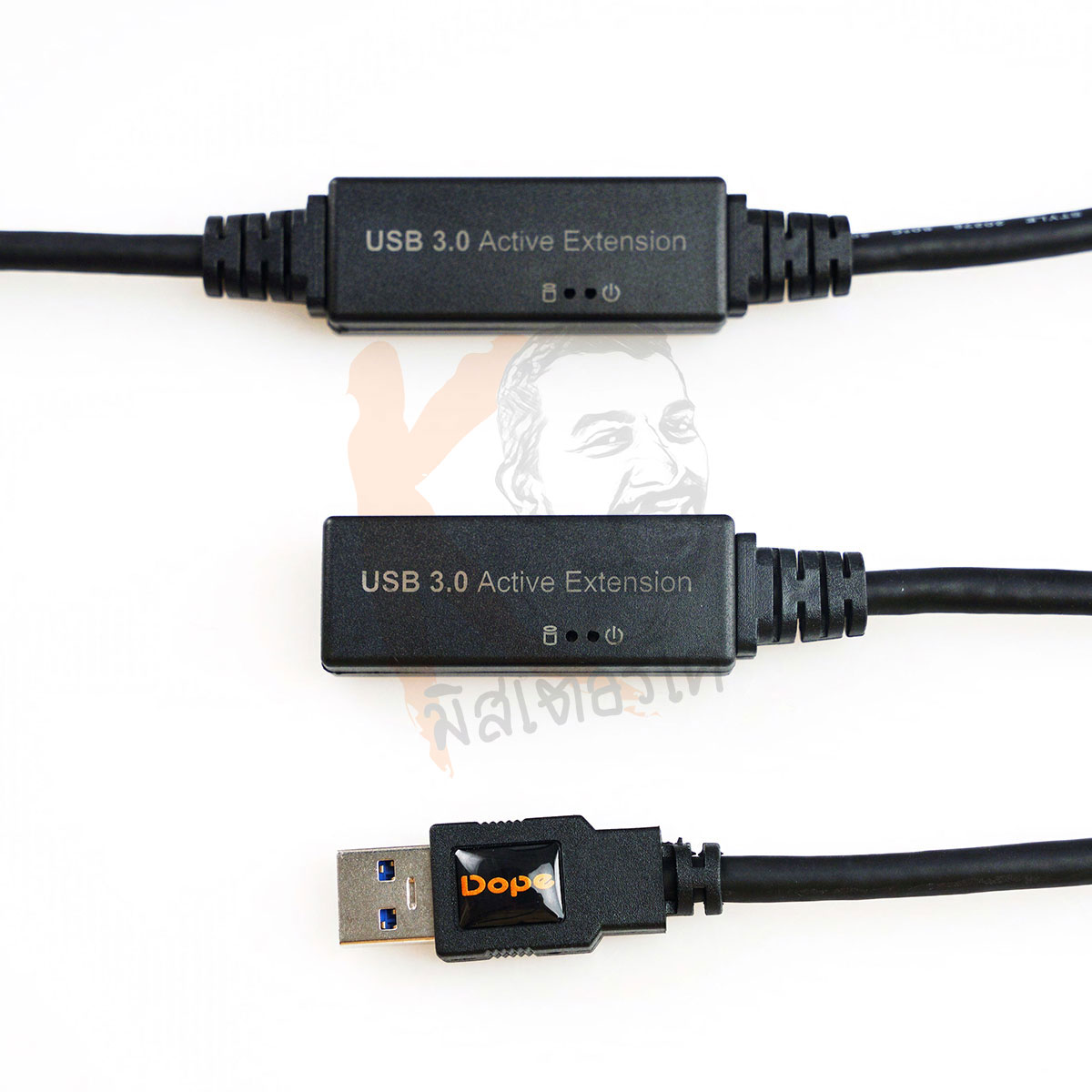 Active Extension USB3.0 Cable by Dope Speed 5Gbps สาย USB3.0 ต่อยาว ผู้/เมีย แบบมีวงจรขยายและไฟเลี้ยง DP-6443 , DP-6445