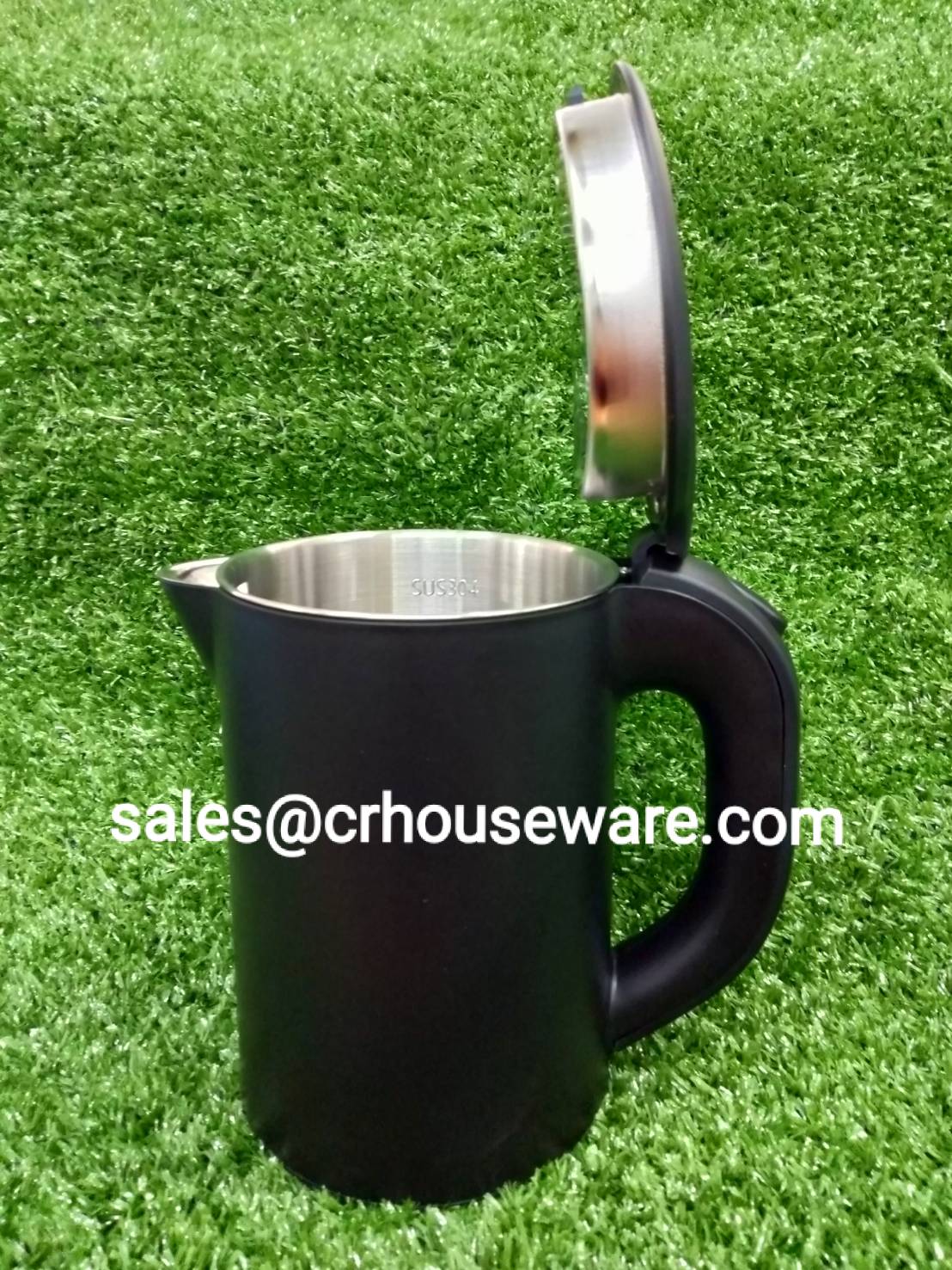 กระติกน้ำร้อนไฟฟ้า รหัส 005-EKD080L-B Double wall electric kettle 0.8 ltr., black