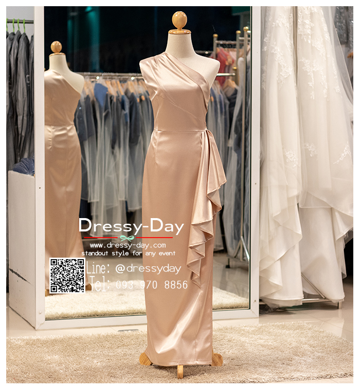 รหัส ชุดราตรียาว : PAL013 ชุดราตรียาว ไหล่เฉียง เข้ารูป ผ่าด้านข้างสุดเซ็กซี่ พร้อมส่ง