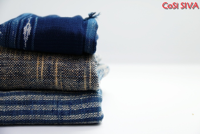 ผ้าพันคอผ้าฝ้ายย้อมคราม(Scarf - cotton dyeindigo