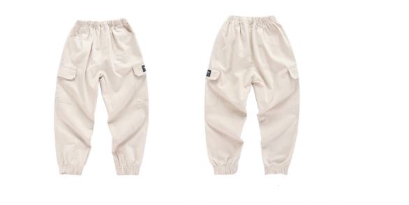 พร้อมส่ง ชุดเต้น แขนสั้น Chare' พร้อม กางเกงคาร์โก้ สีครีม