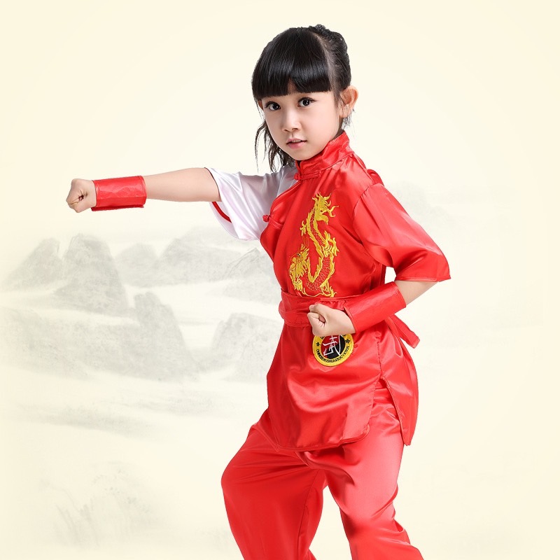 พร้อมส่ง ชุดจีน กังฟู ลายมังกร+ผ้าผูกเอว