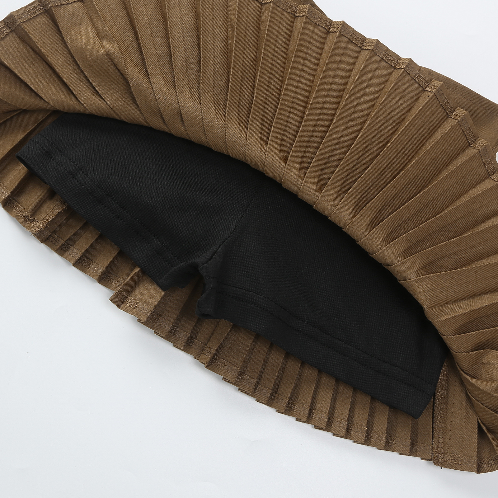 กระโปรง เด็กผู้หญิง อัดพลีทรอบตัวสีพื้นไม่รวมเข็มขัด**สินค้าเปิดจอง15วัน