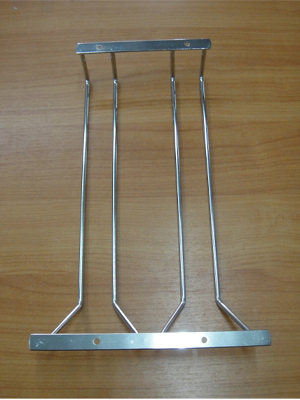 รางแขวนแก้ว 2 แถว stainless steel chromb plated hanging glass 2 row 013-TF-SGB-2