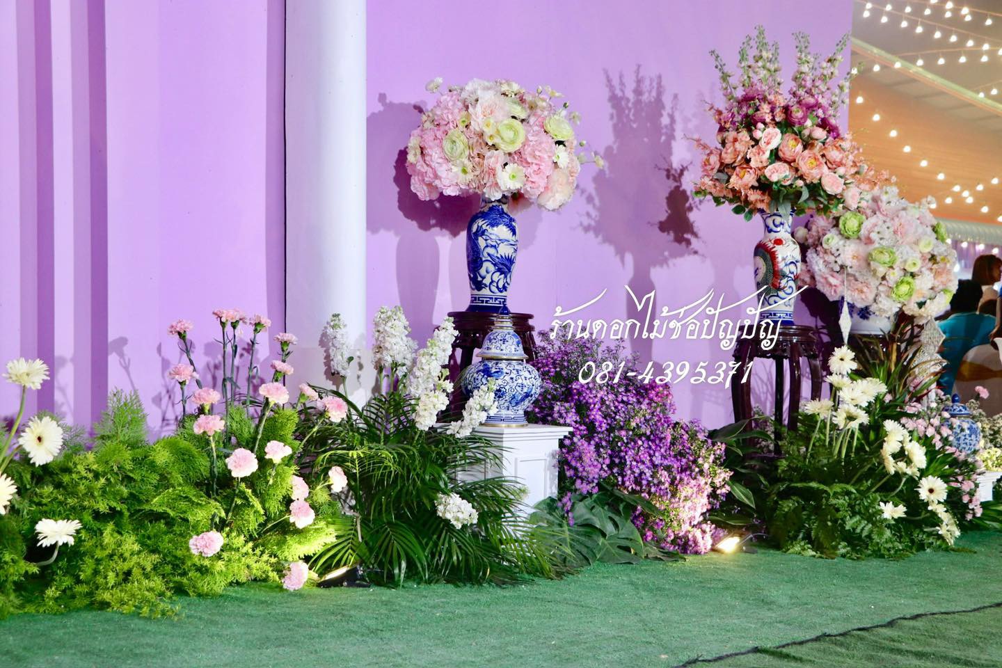 แบคดรอปงานอุปสมบท งานฉลองตอนเย็น ขนาด10เมตร