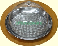 ฝาครอบอะคริลิคทรงกลม +พร้อมถาดสเตนเลส 005-JS-CPC12-SET1 The cover the acrylic sphere. + And stainless steel tray.