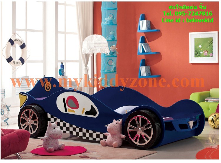 เตียงรถแข่งหมายเล 8 TP20130 สีแดง/น้ำเงิน