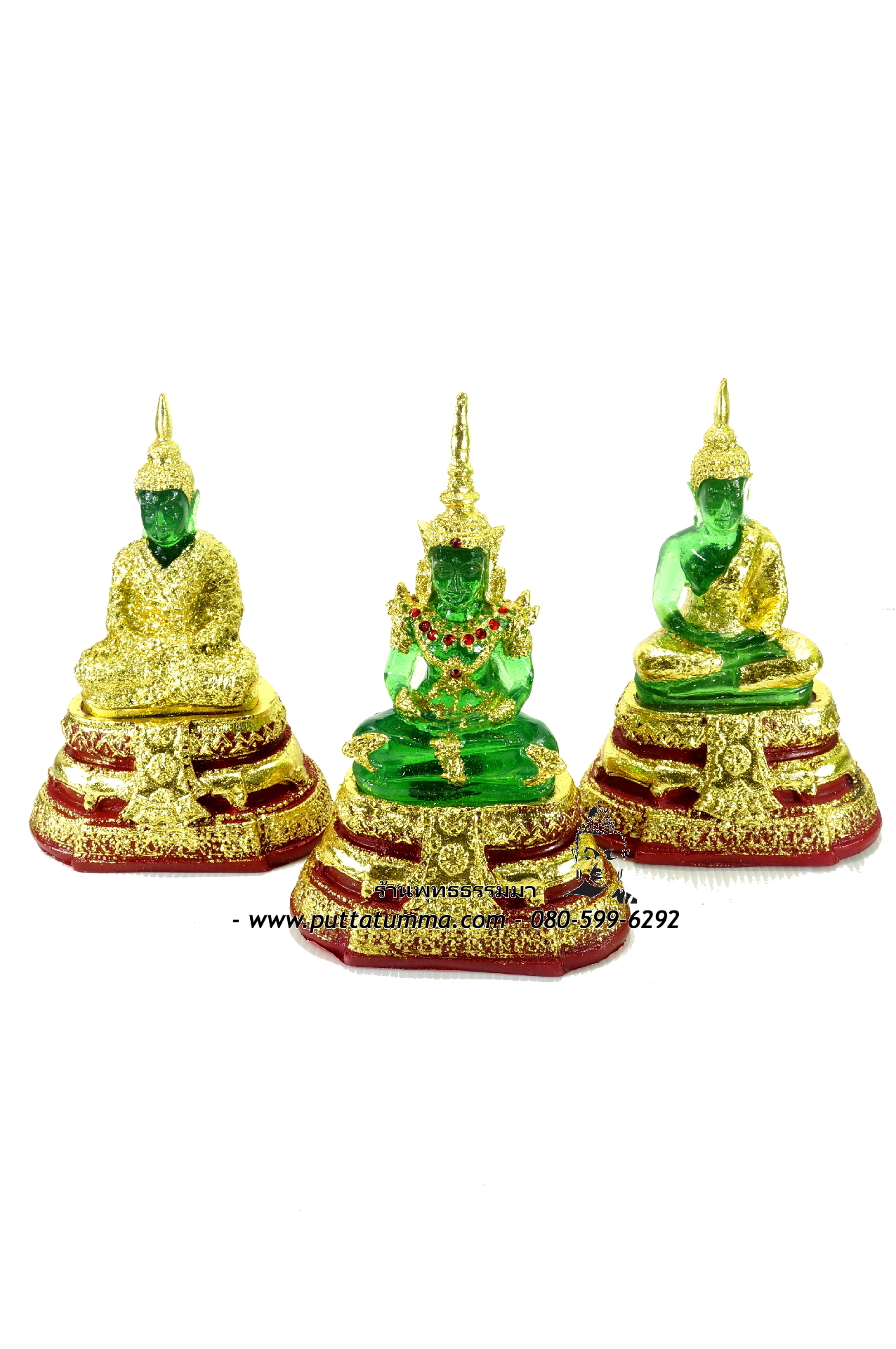 พระแก้วมรกต เซต 3 ฤดู เนื้อเรซิ่น ขนาด 3 นิ้ว สูง 7 นิ้ว