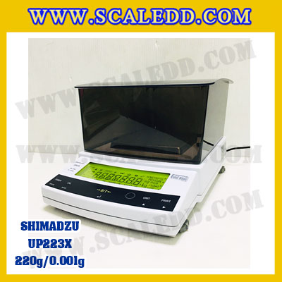เครื่องชั่งดิจิตอล ทศนิยม 3 ตำแหน่ง รุ่น UP223X 220gx0.001g เครื่องชั่งละเอียดสูง220g เครื่องชั่งน้ำหนัก220g ตาชั่ง220กรัม พิกัดน้ำหนัก 220g ความละเอียด 0.001g ยี่ห้อ SHIMADZU รุ่น UP223X