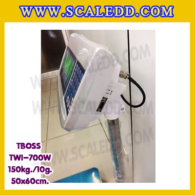 เครื่องชั่งน้ำหนัก150กิโลกรัม เครื่องชั่งน้ำหนัก150kg เครื่องชั่งดิจิตอล150kg เครื่องชั่งตั้งพื้น ตาชั่ง150kg ความละเอียด 10g ขนาดแท่นชั่ง50*60cm ยี่ห้อ TBOSS รุ่น TWI-700W (เครื่องชั่งผ่านตรวจรับรองจากสำนักชั่งตวงวัด)