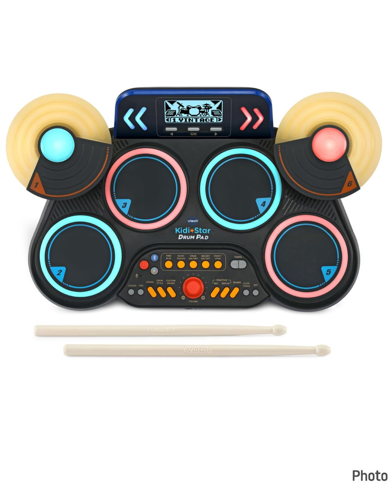 VTech Kidi Star Drum Pad เป็นชุดกลองอิเล็กทรอนิกส์แบบโต้ตอบ