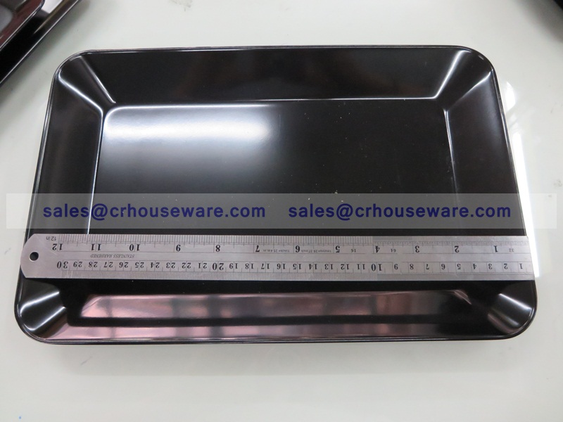 จานสี่เหลี่ยม 8.5*13 นิ้ว 017-P686-13 setดำ