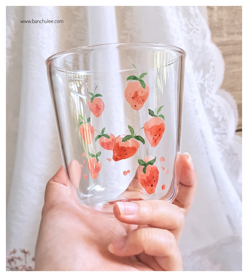Strawberry Glass Cup