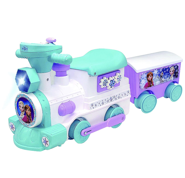 รถไฟแบตเตอรี่พร้อมราง Disney 2-in-1 Battery-Powered Frozen Train with Caboose & Tracks