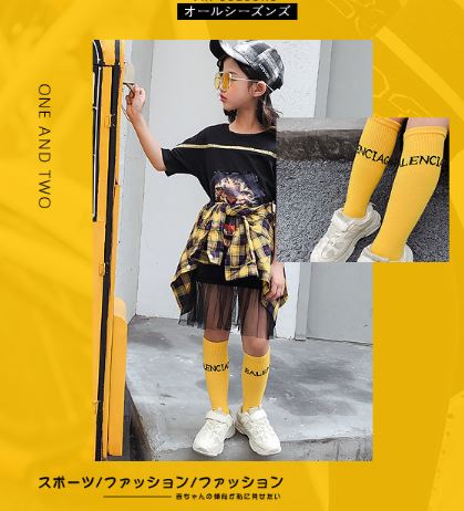 ถุงเท้ายาว ถุงเท้าเด็ก หลากสี