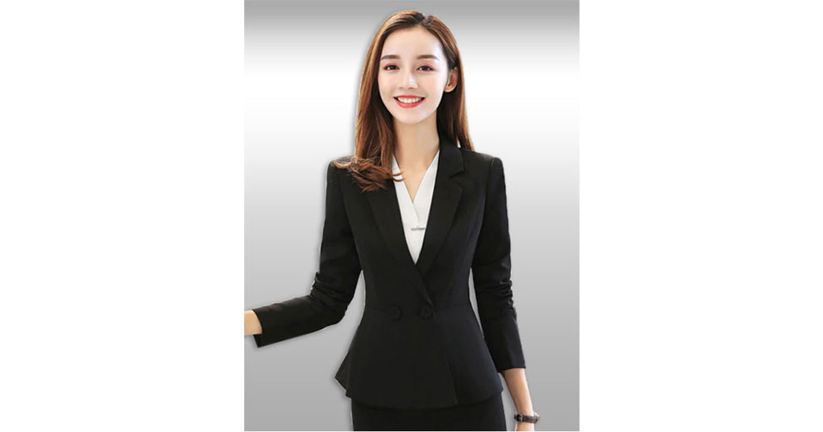 เสื้อสูทผู้หญิงสีดำแบบสวยหรู มี 7 ไซส รหัส2261