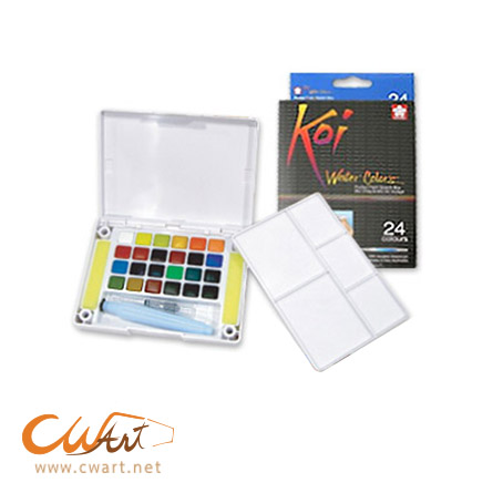 ชุดสีน้ำ Koi 24สี + พู่กันแทงค์