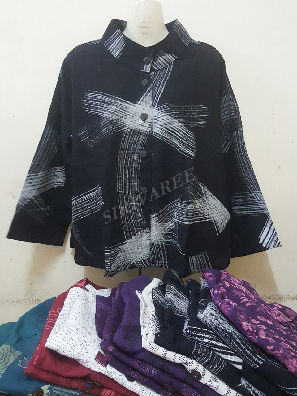 COTTON SIVAREE เจ้านาง!!! เทห์อ่ะ (4025) 7 สี เขียว ,ม่วงพื้น,ม่วงพิมพ์ลาย,ดำและครีม XL