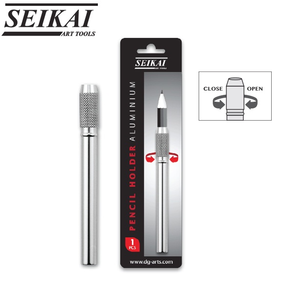 ด้ามโลหะ Seikai ต่อดินสอ สีเงิน