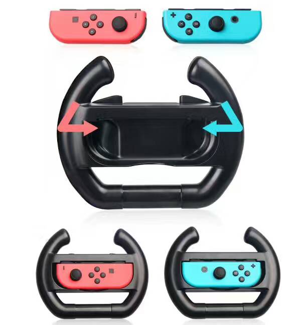 Controller Steering Wheel Grip Dobe สีดำ (1กล่องมี2ชิ้น)