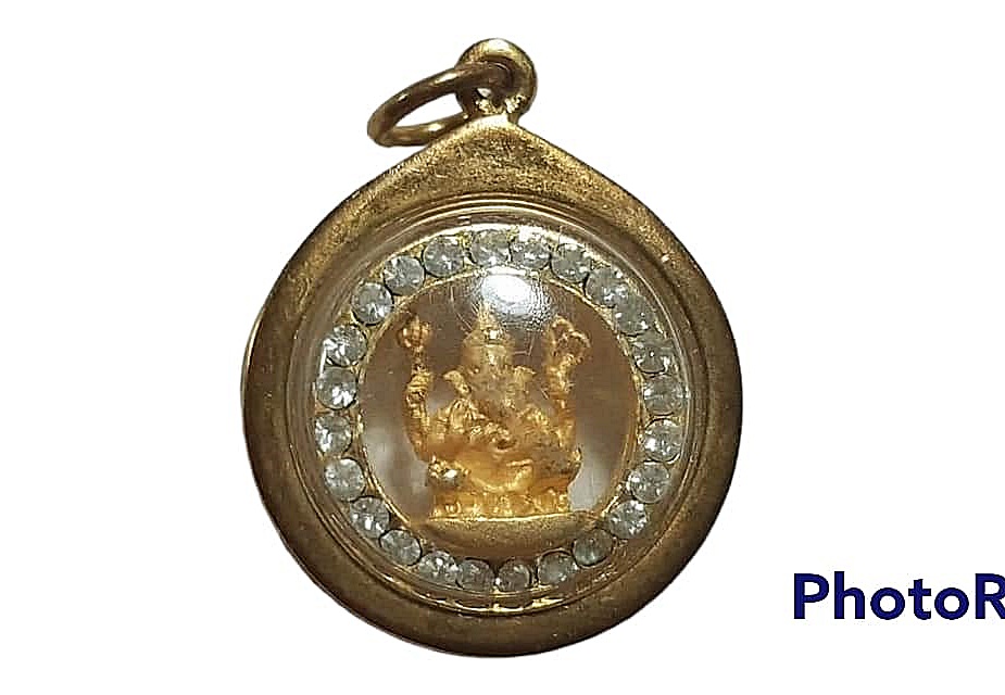 พระพิฆเนศ เทพเจ้าแห่งความสำเร็จ เลี่ยมทองแดงชุบไมครอน